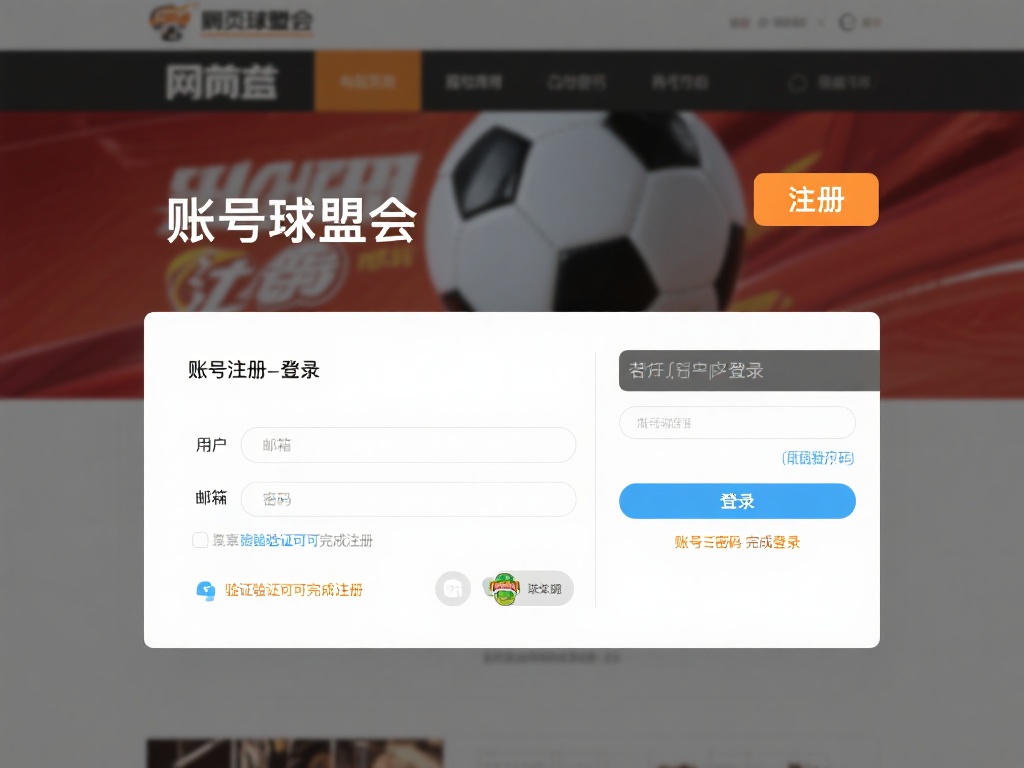 账号注册与登录
进入球盟会网页后，点击右上角的“